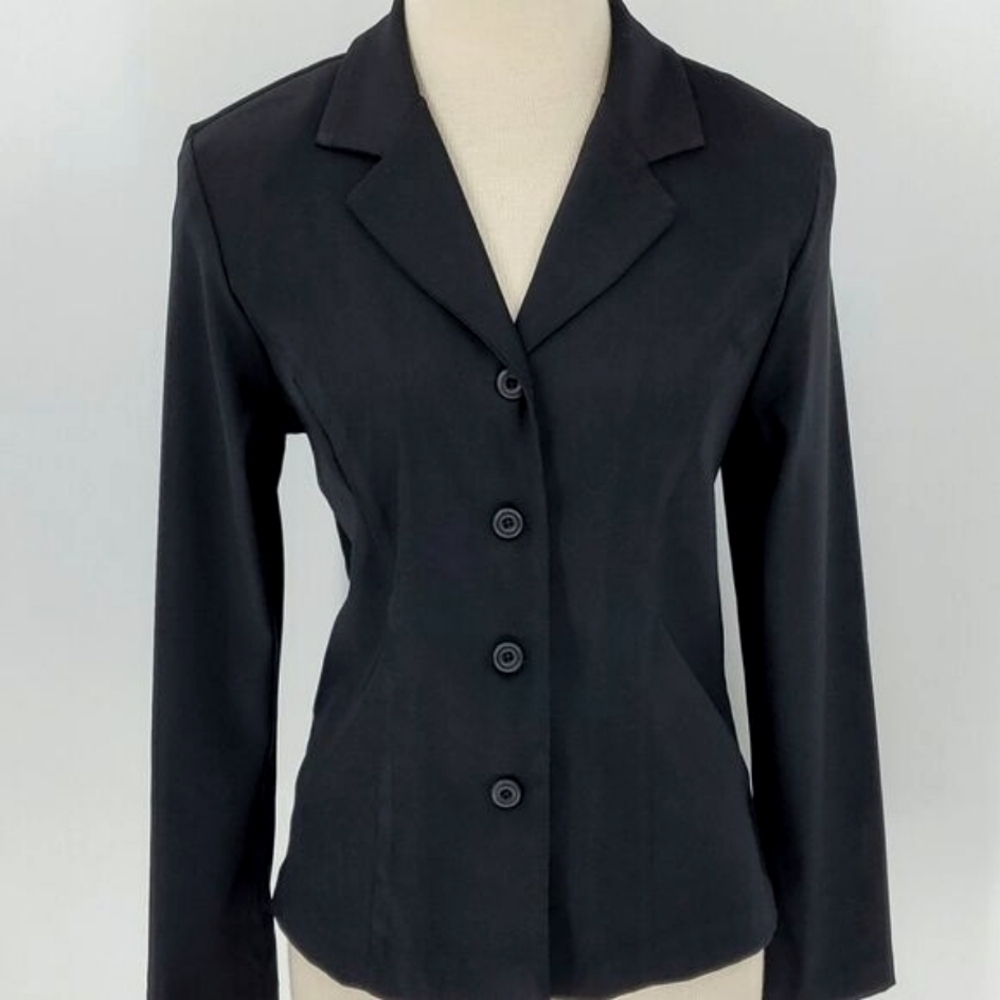 ALYN PAIGE, jacket, size 7/8, black. Vintage Y2K. Goth, minamalist.